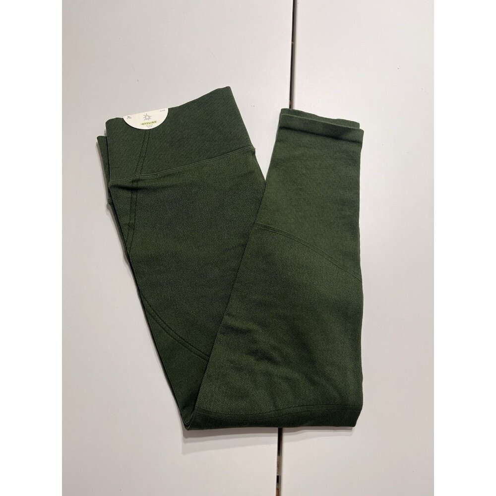 Aerie Offline XL NEW Olive Green Leggings